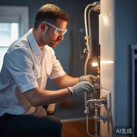 安装热水器找专业,检查管道防漏