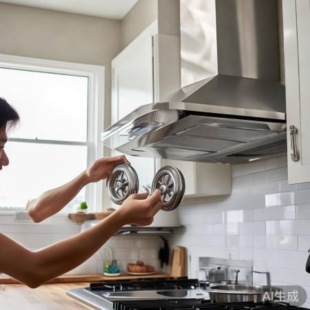 安装轮子,油烟机焕新