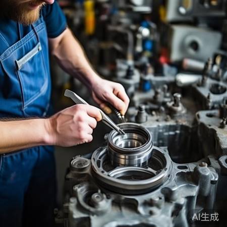 安装新轴承，敲紧螺丝