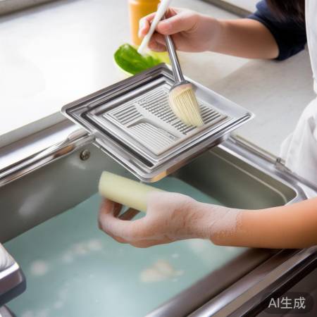 清洗油烟机滤网,晾干装回