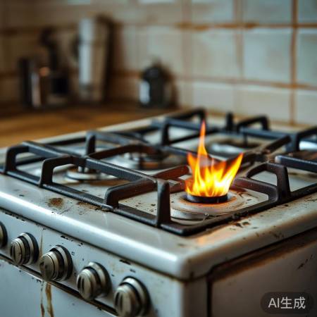 燃气灶年久点火慢