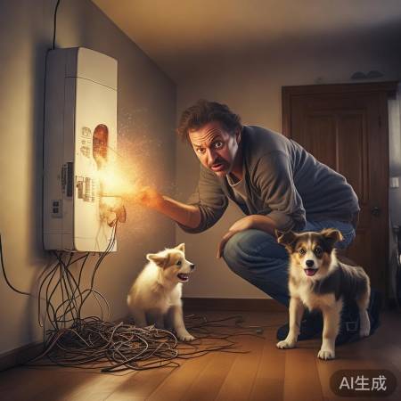 小狗咬坏开关，生活充满惊喜