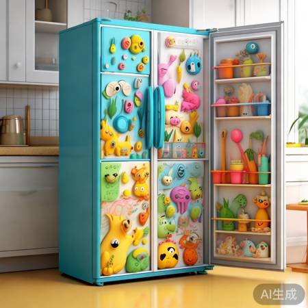 超轻粘土冰箱贴福，萌趣家居必备装饰