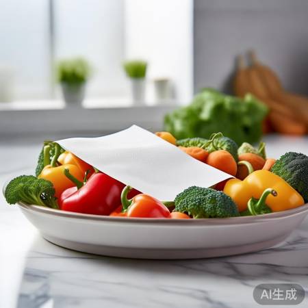蔬菜大盘子,纸巾吸水保鲜