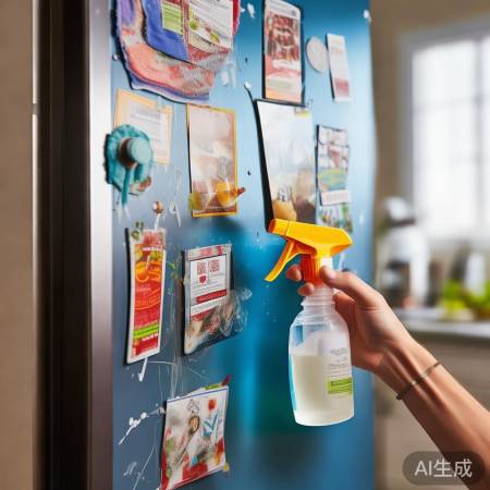 冰箱门清洁小窍门:告别冰箱贴粘痕困扰