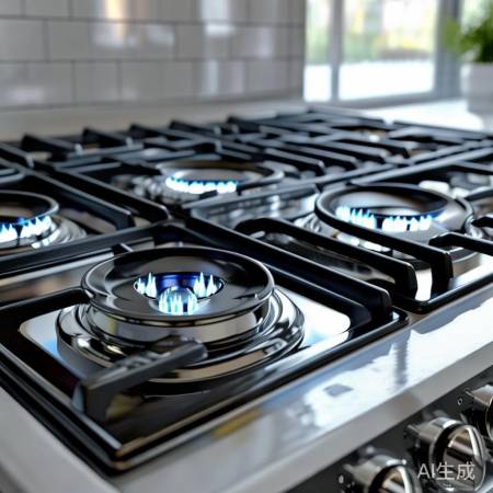 燃气灶易清洁，火焰均匀