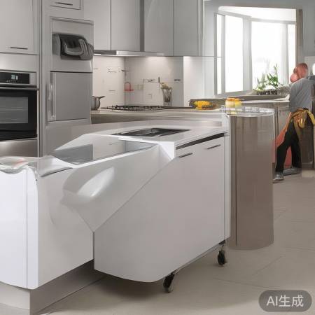 冰箱柜餐边柜一体转角设计，打造家居新亮点