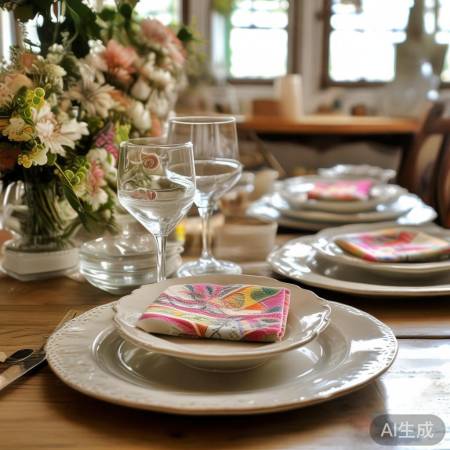 留空置餐具，生活气息满满
