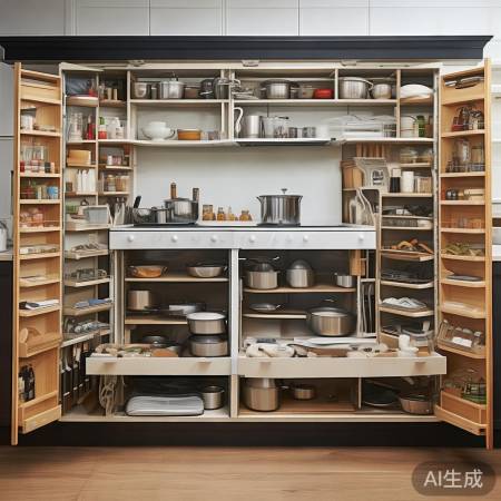 厨房空间大,储物无忧