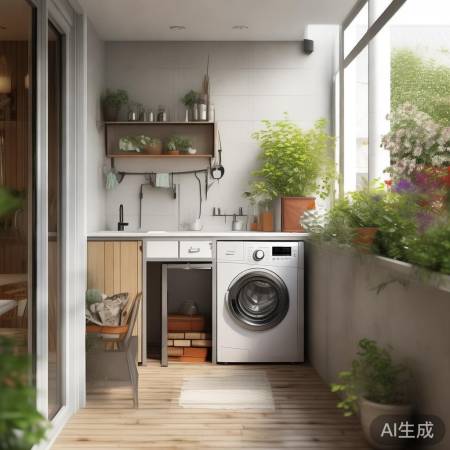 阳台厨房洗衣机，生活新态度