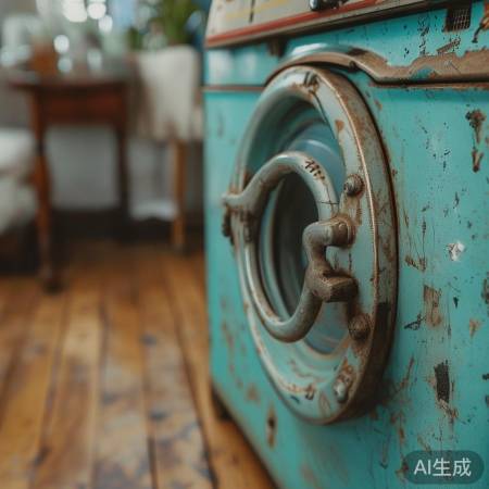 洗衣机复古装饰细节