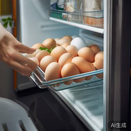 冰箱门下放蛋更方便