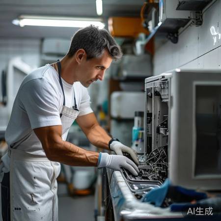 张师傅清洗家电，手艺精湛