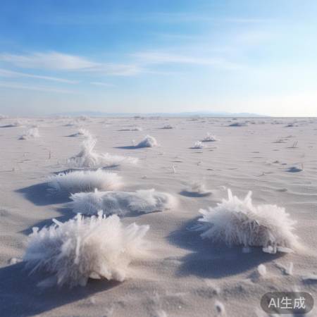 沙漠空气遇冷凝冰
