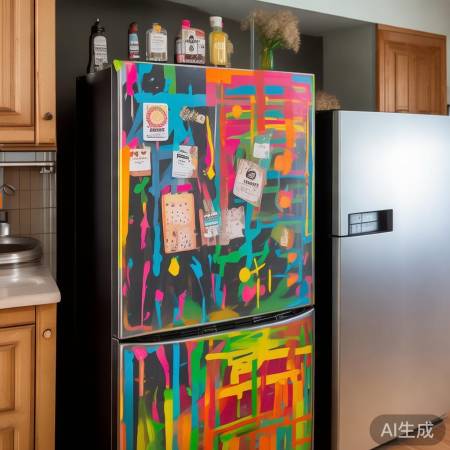 冰箱变黑板,创意装修