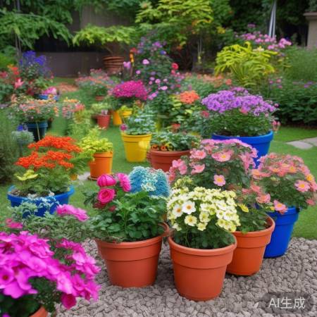 花盆错落有致，造型多变