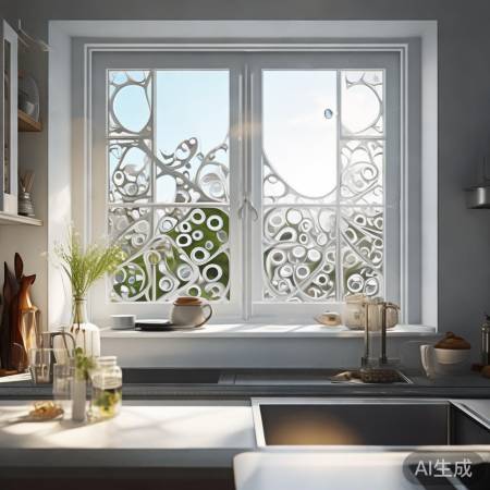 抽油烟机窗户玻璃开孔设计，提升厨房通风效果