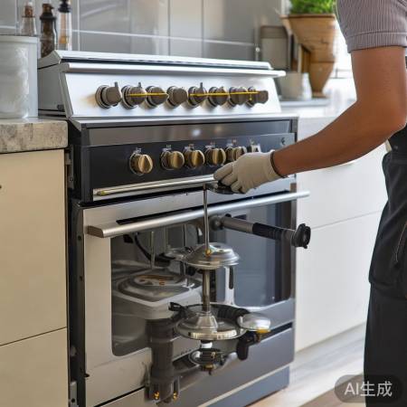 “安全操作,更换燃烧器”