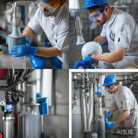 清水预冲,检查管道,清洁换水器