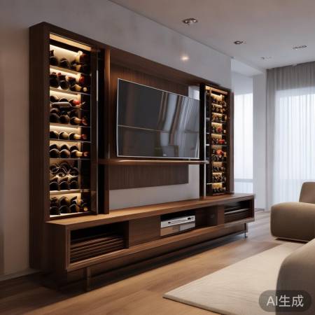 红酒柜电视柜一柜两用