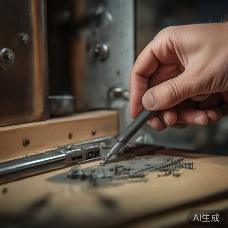 安装新锁,螺丝勿过紧