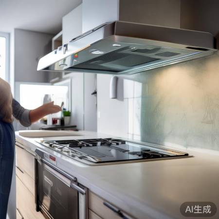 智能抽油烟机，一键清洁方便