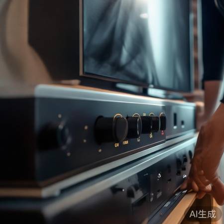 “调音量,功放略大电视防失真”