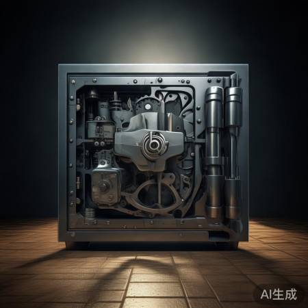 保险柜背面切割细节图解析