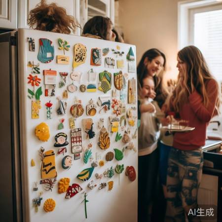 武汉黄鹤楼冰箱贴，复古风情，家居必备小物