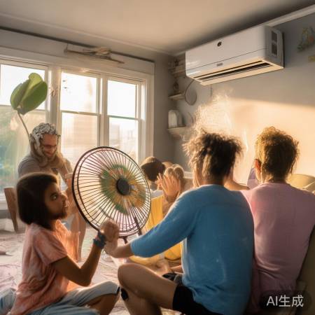 风扇凉爽,空调降温