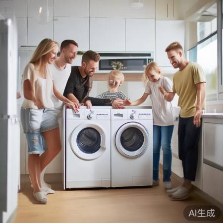 洗衣机安装完成，成就感满满