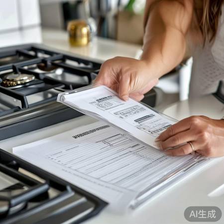 燃气灶保修卡与维修记录。