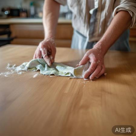 温湿抹布擦拭污渍