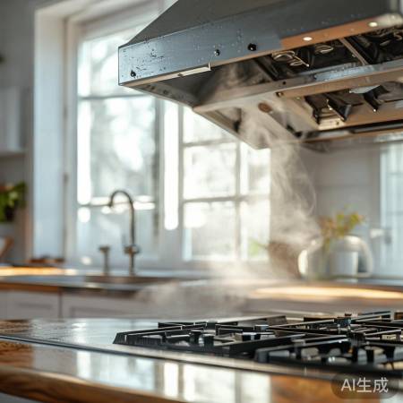 “自然风干油烟机,防水渍”