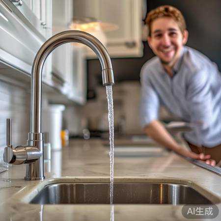 测试水龙头，确保安装成功