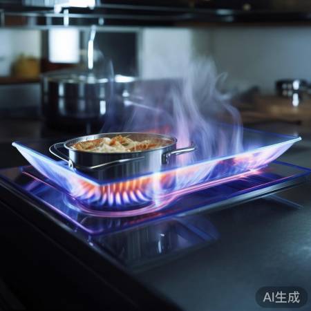 光化玻璃燃气灶，热量集中，烹饪