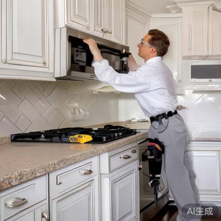 专业师傅安装燃气灶