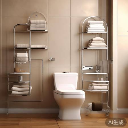 马桶底收纳架，空间节省好帮手