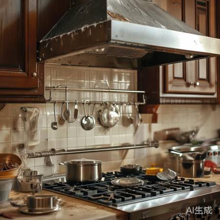 定期清洁油烟机，远离油腻厨房