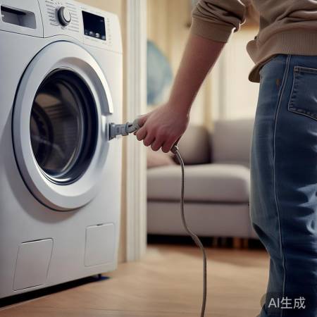 洗衣机无法工作，检查电源线/插