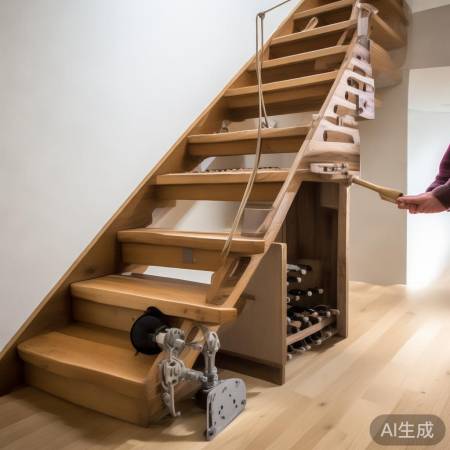 “利用滑轮轻松搬红酒柜”