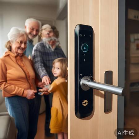 指纹锁操作简单，多方式解锁