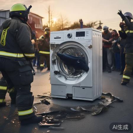 斯麦格洗衣机24小时预约服务教大家【消防员意外钻进洗衣机被困，紧急救援现场直击】