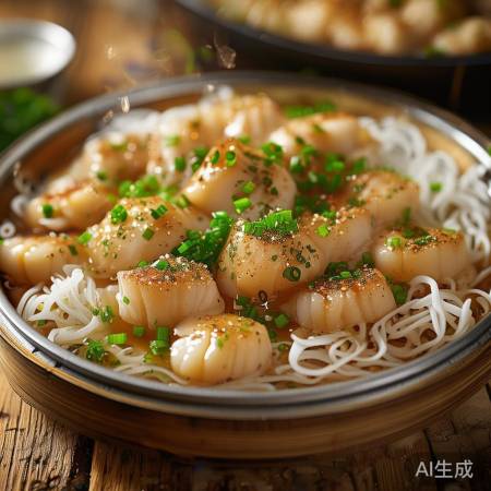 蒜蓉粉丝蒸扇贝，鲜美回味