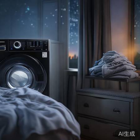 夜间洗衣,宁静舒适