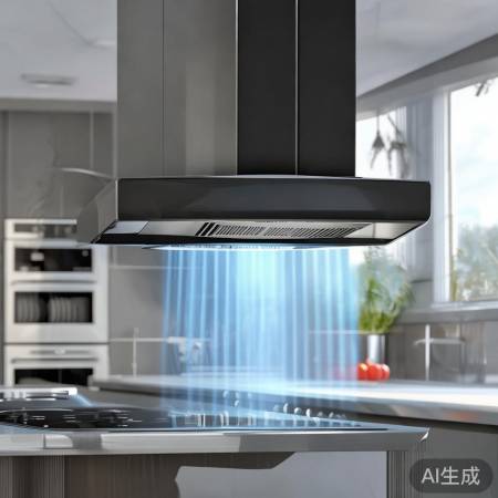 “强吸力,防油烟倒灌抽油烟机”