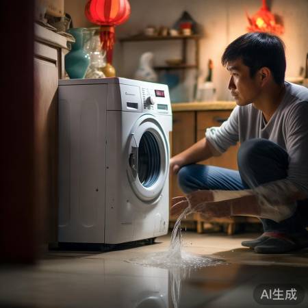 农村滚筒洗衣机漏水解决法