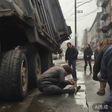 哥哥被垃圾车碾轧，妹妹紧急打电话求救！现场情况令人揪心