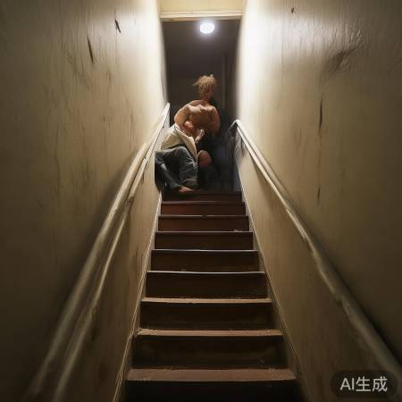 楼梯太窄,站立别扭