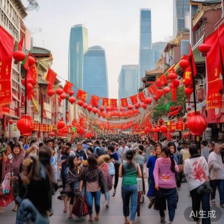国庆北京,喜庆气氛浓